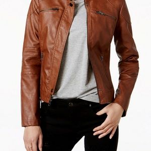 Faux leather jacket